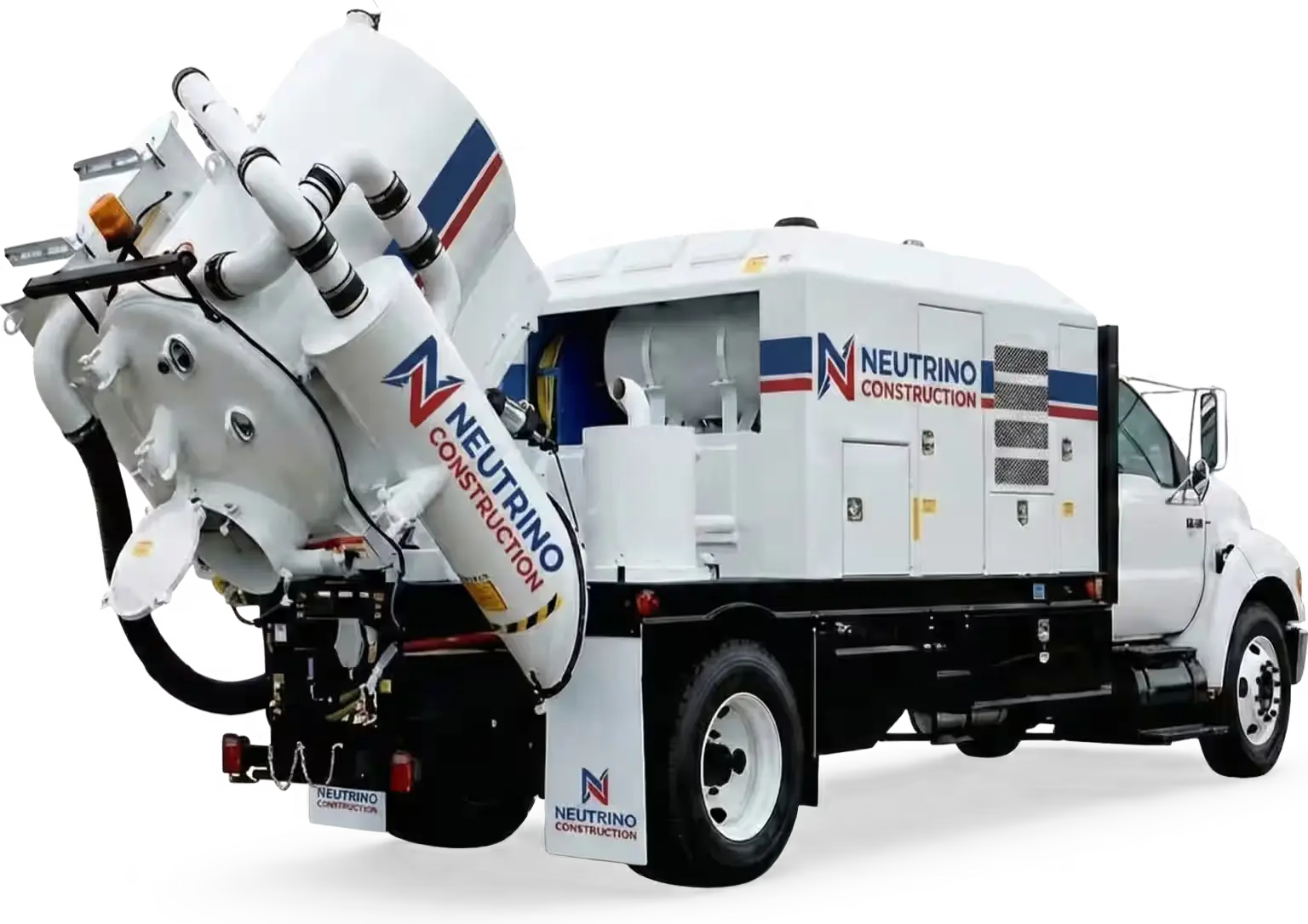 Hydrovac vacuum excavation daylighting a buried utility without open-cut damage